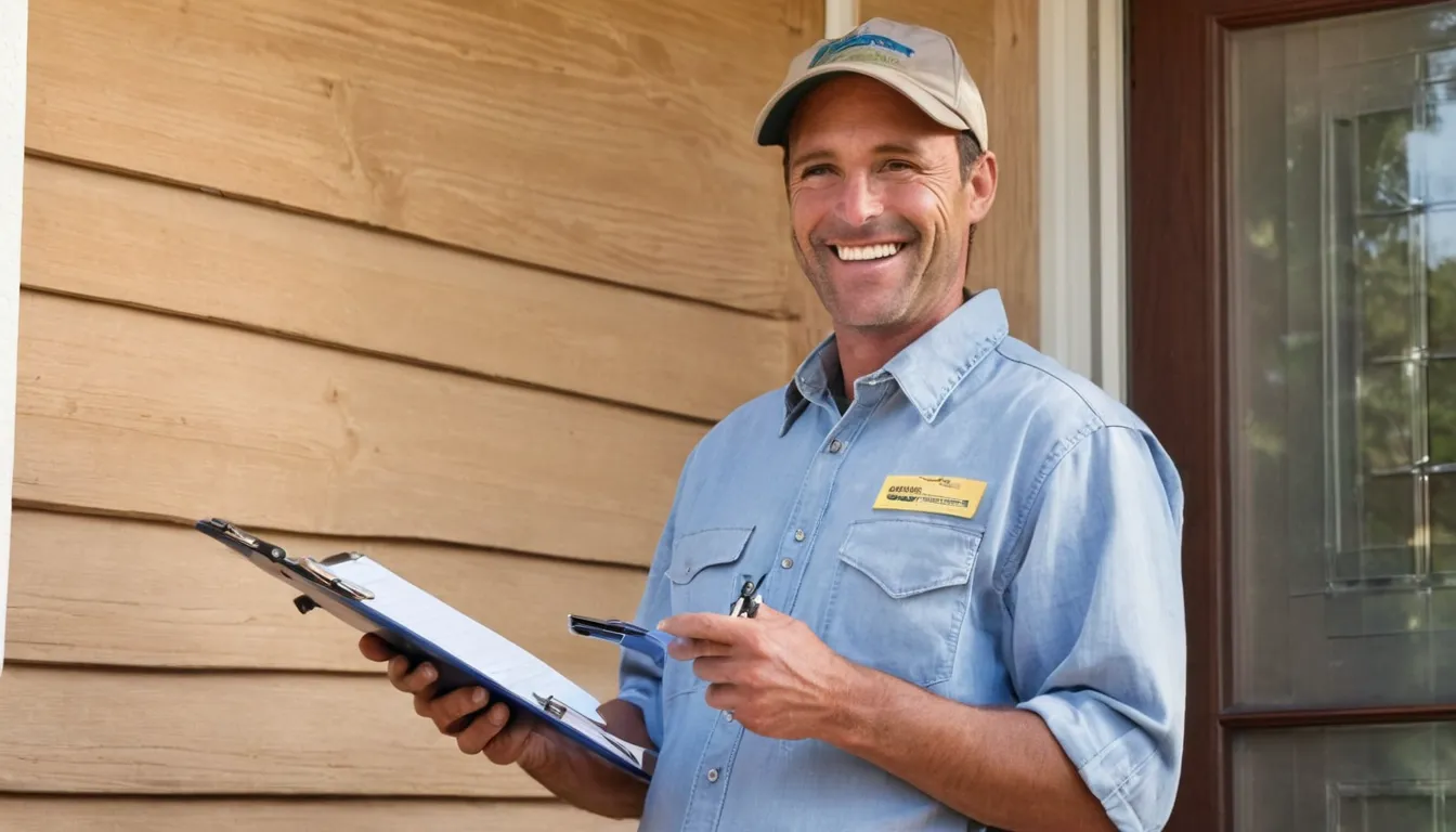 A provider and a homeowner talking at the front door in the West Jordan area